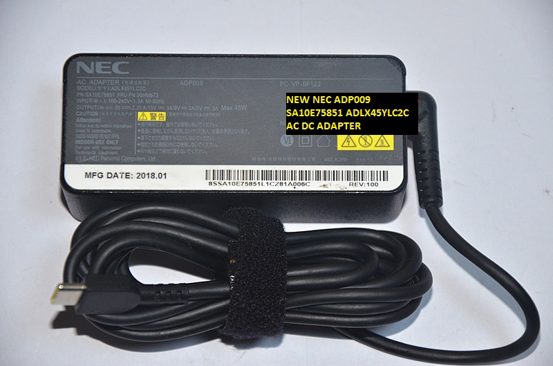 NEW NEC 20V 2.25A/15V 3A/9V 2A/5V 2A 45W AC DC ADAPTER for ADP009 SA10E75851 ADLX45YLC2C